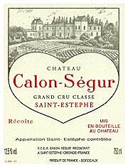 Chateau Calon-Segur Grand Cru Classe Saint-Estephe 2000 (750 ml)