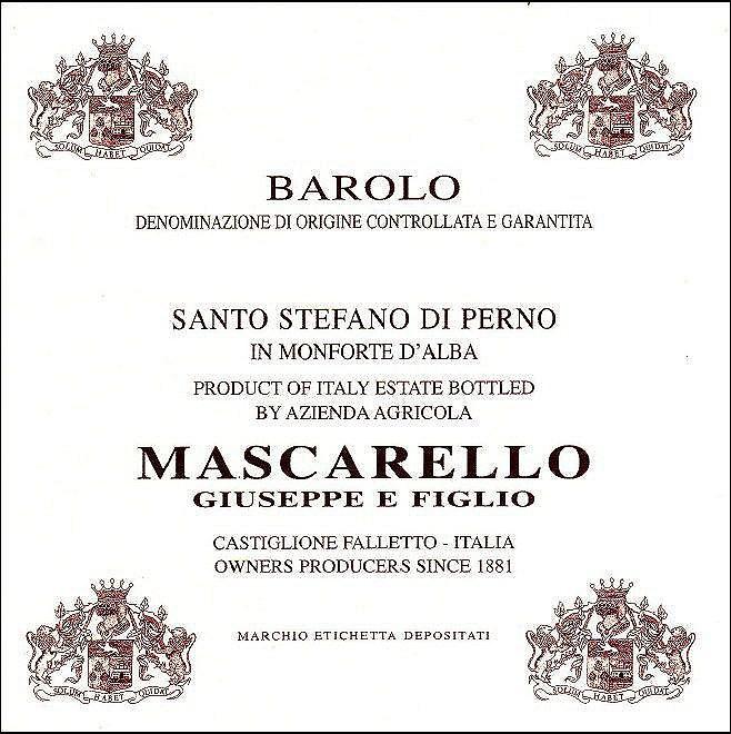Mascarello Giuseppe e Figlio Perno Vigna Santo Stefano Barolo 2012