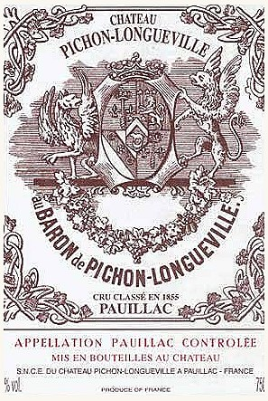 Chateau Pichon-Longueville au Baron de Pichon-Longueville Pauillac 1996 (750 ml)