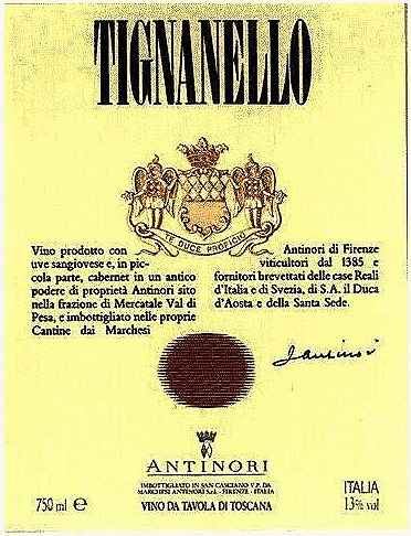 Antinori Tignanello 2012 (1.5 L Magnum) OWC