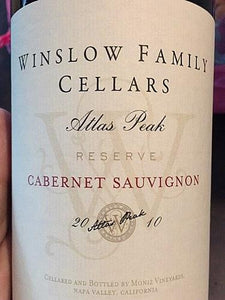 Moniz Winslow Family Cellars Atlas Peak Cabernet Sauvignon Reserve 2010 (750 ml)